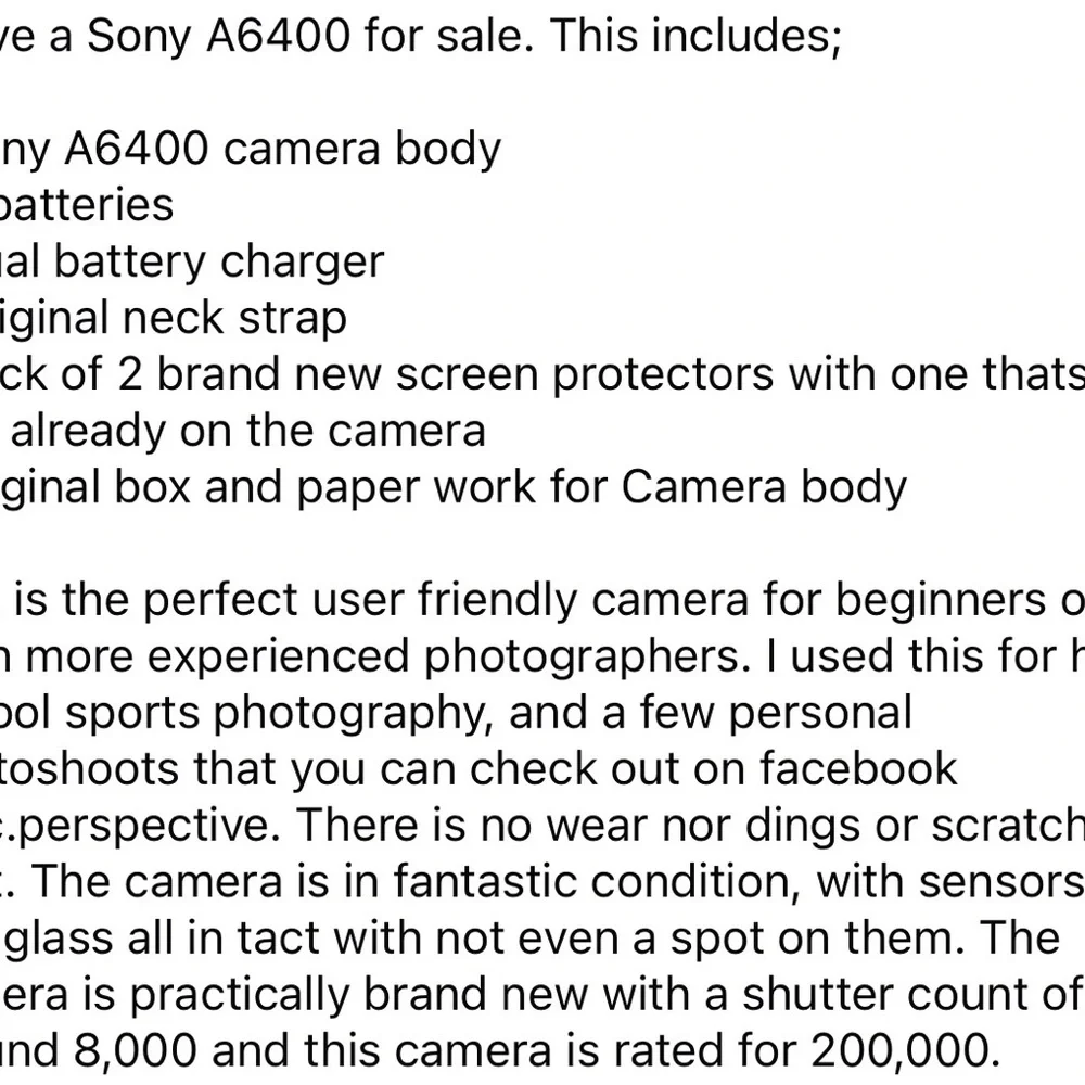 Sony a6400 with Black Display